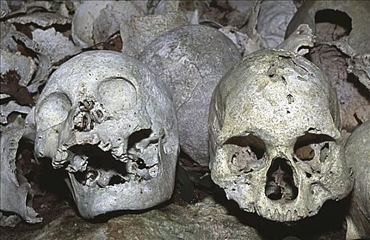 人头骨,埋葬,洞穴,巴布亚新几内亚