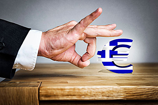 男人,希腊人,欧元标志