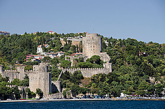 土耳其,伊斯坦布尔,博斯普鲁斯海峡,15世纪,欧洲,要塞,城堡,入口,黑海