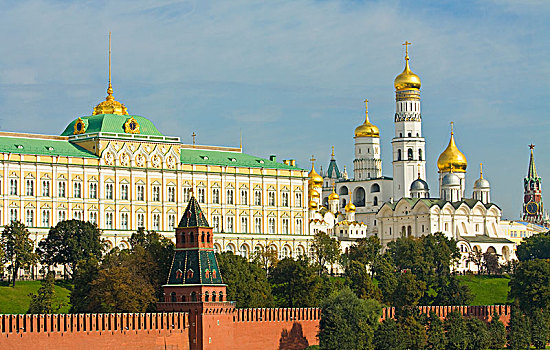 克里姆林宫,宫殿,天使长,大教堂,钟楼,室内,莫斯科,俄罗斯,欧洲