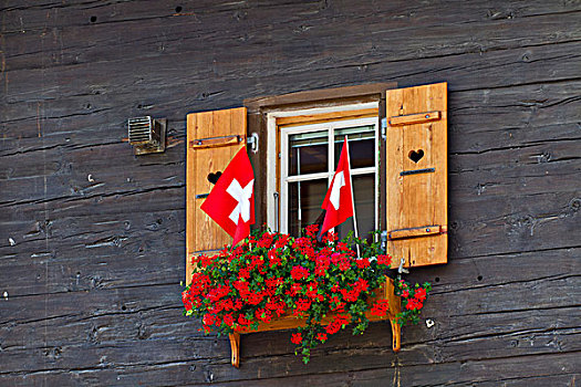 窗户,瑞士,旗帜,策马特峰,瓦莱,欧洲