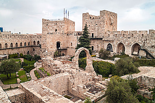 塔,老城,耶路撒冷,以色列,亚洲
