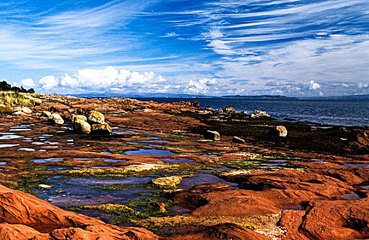 岩石,岸边,高地,苏格兰