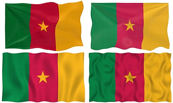 四个,旗帜,喀麦隆