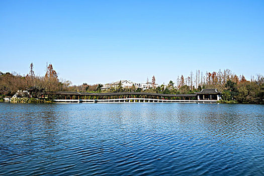 杭州西湖浴鹄湾景区秋景