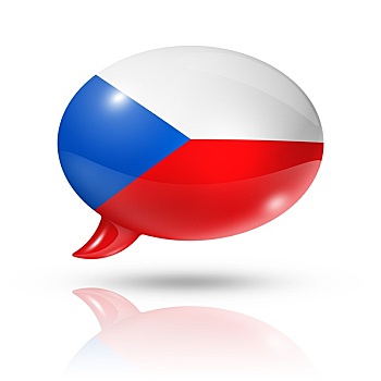 捷克共和国,旗帜,对话气泡框