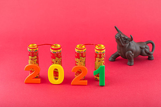 2021年牛年红色系新年素材插图