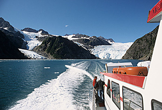 美国,阿拉斯加,冰河,游船,奇奈峡湾国家公园
