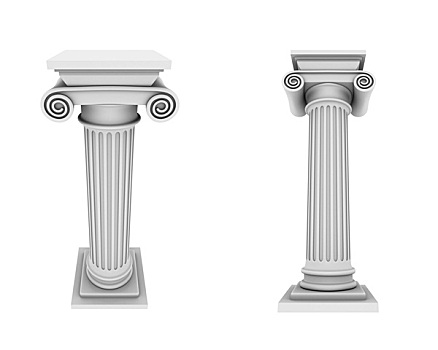 大理石,柱子,两个
