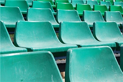 体育场,绿色,座椅