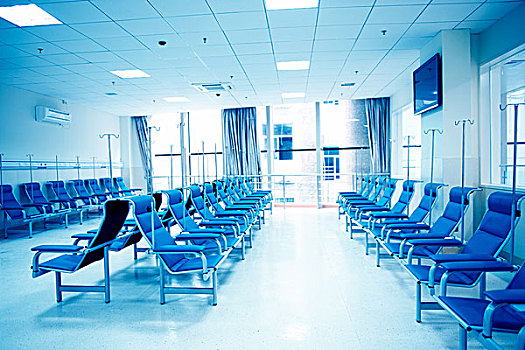 排,椅子,注入,房间,医院