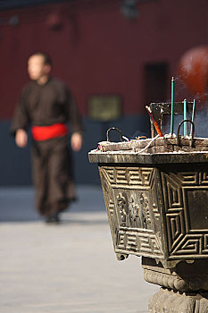 北京雍和宫内的喇嘛