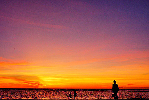 新竹南寮幸福沙湾夕阳