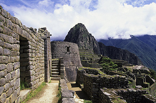 秘鲁,圣谷,马丘比丘,太阳神殿,背景