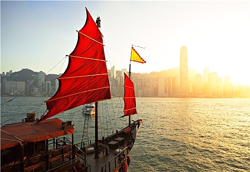 帆船,香港,港口