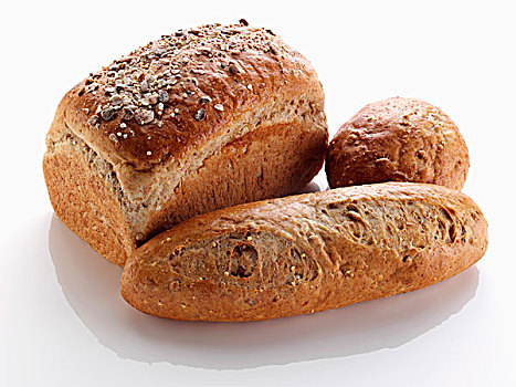 面包,白色背景