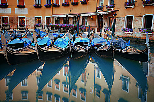 小船,公园,水中,威尼斯,运河,古建筑,意大利