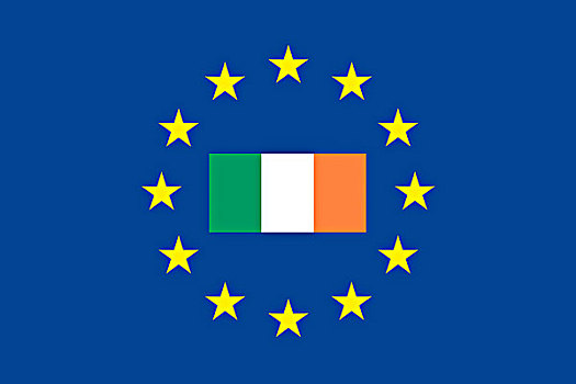 欧盟,标识,旗帜,爱尔兰,星,防护,象征,图像,欧洲