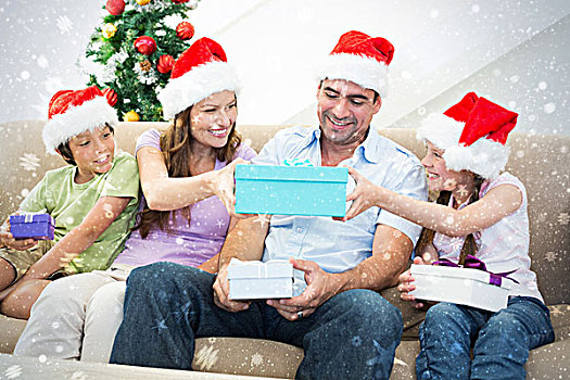 家庭,交换,圣诞礼物
