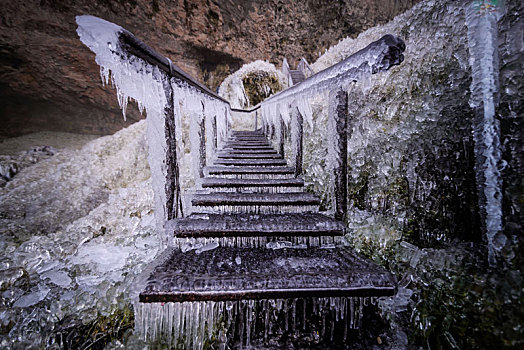 冰冻,楼梯,冰岛