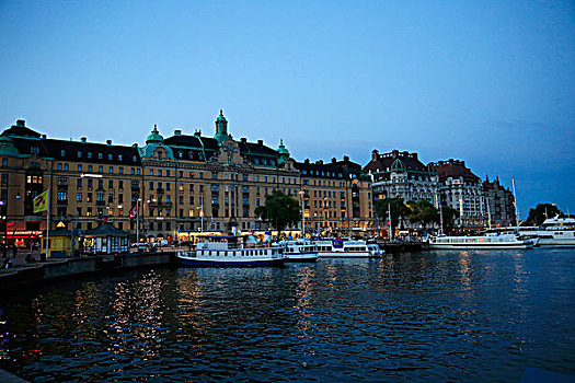 夜晚,斯德哥尔摩,瑞典