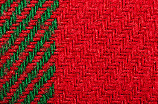 手制,编织,绿色,红色背景
