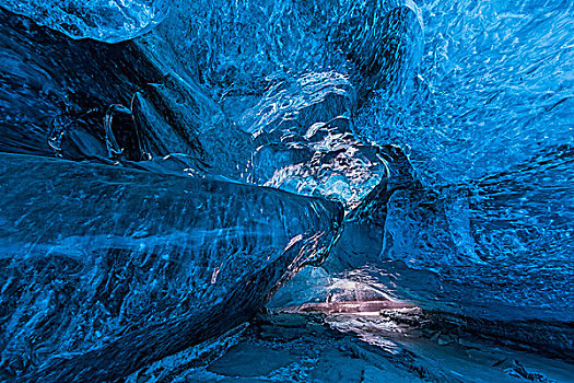 结冰,洞穴,冰河,国家公园,欧洲,北欧,冰岛,二月