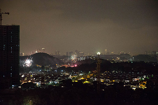 烟火夜景