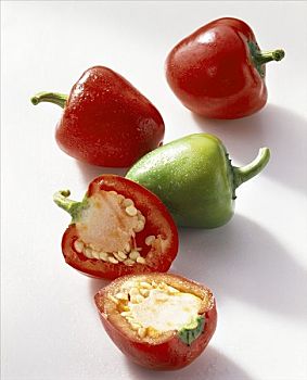 小,红色,青椒,西班牙