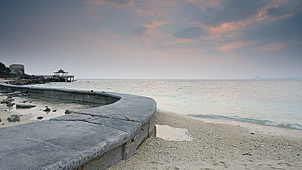 海南分界洲岛日落海滩