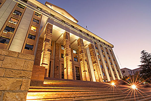政府建筑,黄昏,门多萨,阿根廷