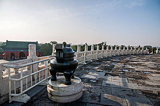 北京天坛公园汉白玉栏杆