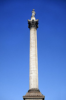 英格兰,伦敦,特拉法尔加广场,雕塑,海军上将,纳尔逊纪念柱