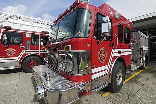 消防车,西部,温哥华,不列颠哥伦比亚省,加拿大
