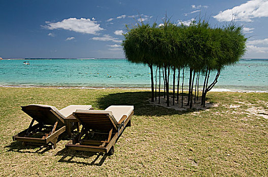 毛里求斯,便捷,折叠躺椅,沙滩