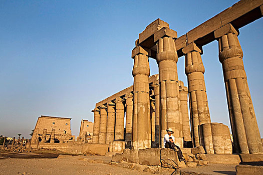 男人,卢克索神庙,路克索神庙,埃及