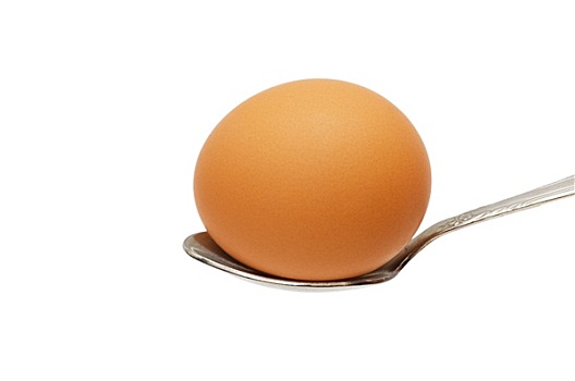 红皮鸡蛋,勺子,隔绝,白色背景