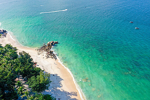 航拍海南三亚蜈支洲岛旅游区