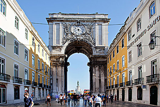 拱道,结束,步行区,历史,地区,里斯本,葡萄牙,欧洲