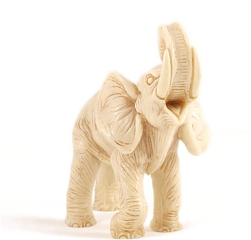 大象,模型,站立,白色背景