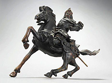 中国,雕塑,骑手