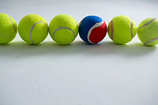 网球,放置,白色背景,背景,并排