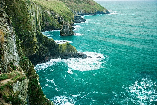 爱尔兰,风景,海岸线,大西洋海岸,科克郡