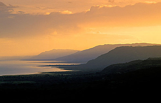 坦桑尼亚,大裂谷,日落