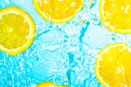 夏日柠檬香橙水果冷饮