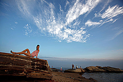 海边美女