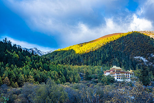 稻城亚丁秋色,秋季风光,高原雪山摄影,四川,甘孜州,秋天风景,自然风光摄影,仙乃日,央迈勇,夏诺多吉,三大神山,2020年1