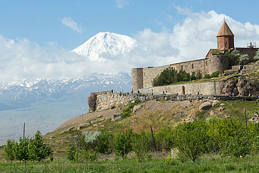 霍瑞维拉,亚美尼亚,寺院,朴素,靠近,土耳其,边界