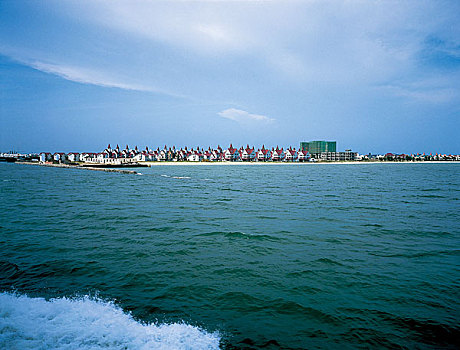 广西北海海边的建筑群