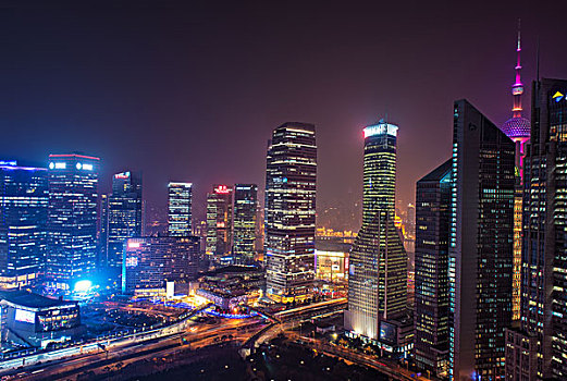 上海陆家嘴夜景